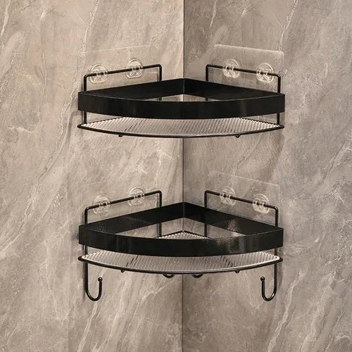 Gold Bathroom Storage Rack non punching tripod Wall Mounted Storage holder Shampoo shower gel storage rack Bathroom Accessories