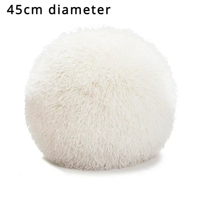 Ins Cute Bow Cushion Solid Color Princess Seat Chair Cushion Sofa Decorative Throw Pillows Pompom Cushions