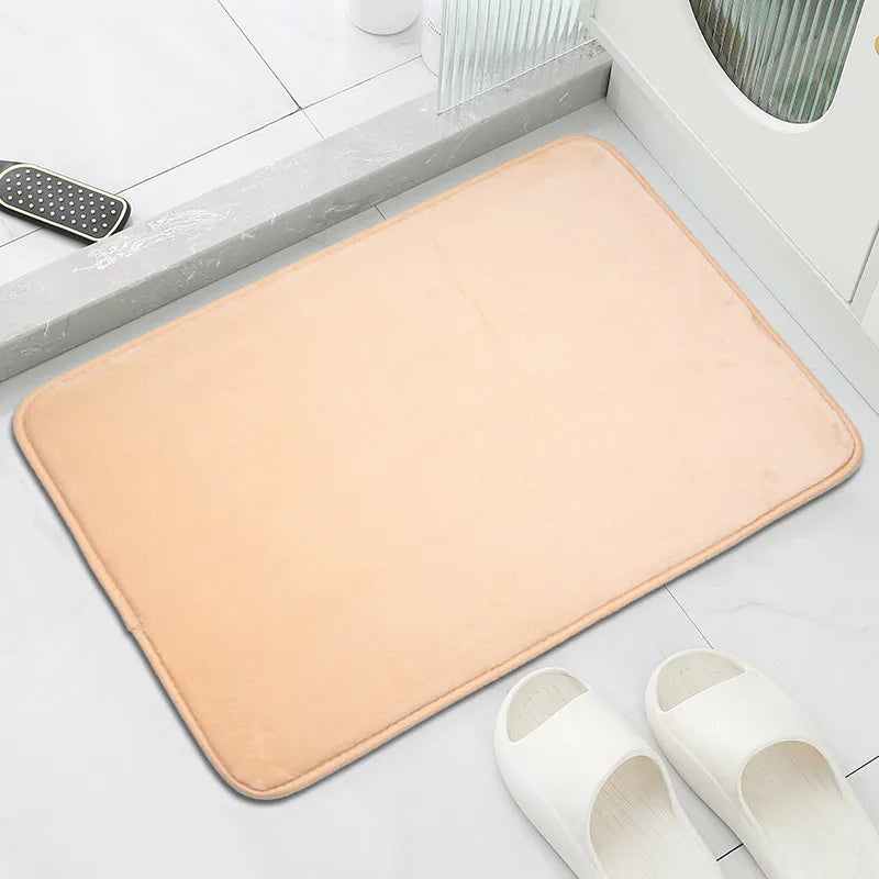 Elegant Memory Foam Bath Mat: Non-Slip, Stain-Resistant, Soft Comfort, Home Decor Rug - Perfect for Bathroom, Bedroom, Kitchen