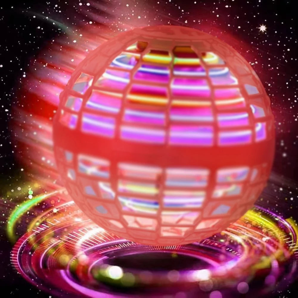 Flying Ball Children's Hand Controlled Color LED Cosmic Globe 360 °Rotating Suspension Ball Suitable for Indoor and Outdoor Toy