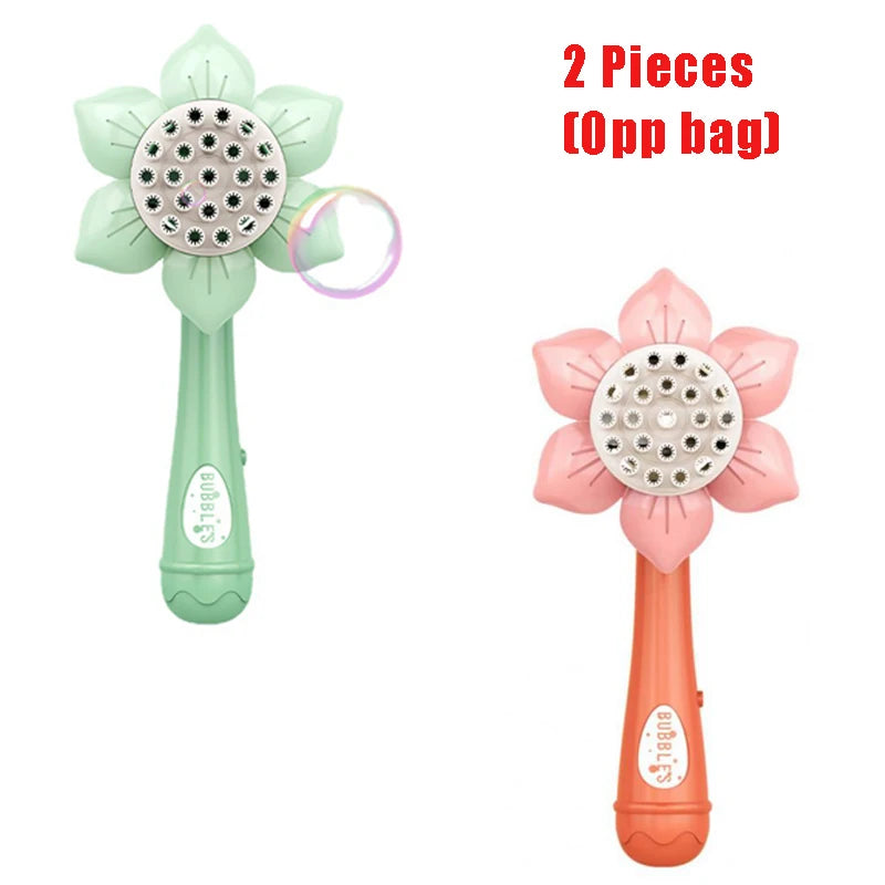 2025 Electric Bubble Gun Toys for Kids 23 Holes Bubbles Machine Soap Blower Blowing Toy Party Outdoor Games Boys Girls Gift