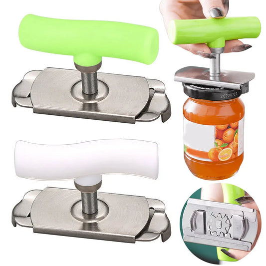 Multi-Function Bottle Cap Opener Stainless Steel Adjustable Lids Off Jar Opener Labor-Saving Screw Can Opener Kitchen Gadget