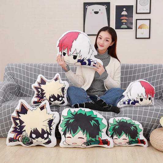 My Hero Academia Plush Stuffed Pillows Anime Boku no Hero Academia Cushion Cute Izuku Dakimakura Kawaii Katsuki Shoto Soft Dolls