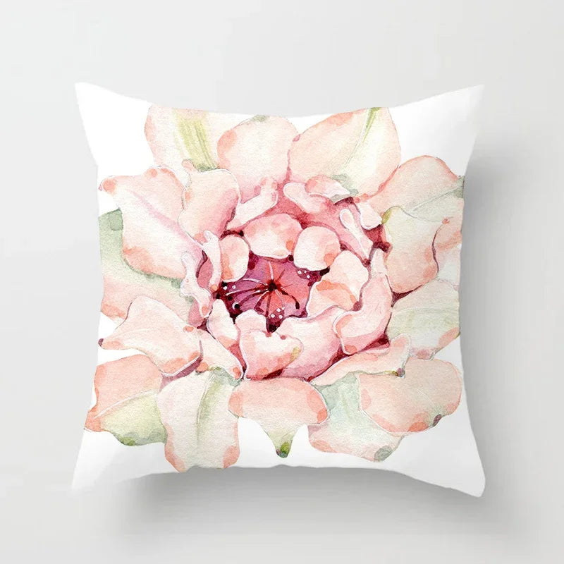 Tropical Cactus Tree Summer Flower Pattern Polyester Pad Home Decoration Car Sofa Throwing Pillow 40829