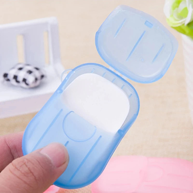 20Pcs/Box Disposable Soap Paper For Traveling Soap Paper Washing Hand Mini Paper Soap Scented Slice Sheet Bath Cleaning Supplies