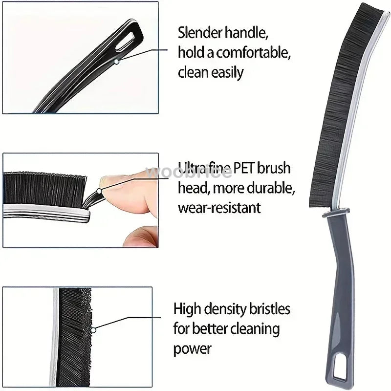 Window Tile Gap Brush Shelf Door Thin Slim Toilet Cleaning Brush Crevice Cleaner Brush Kitchen Bathroom Cleaning Tools Supplies
