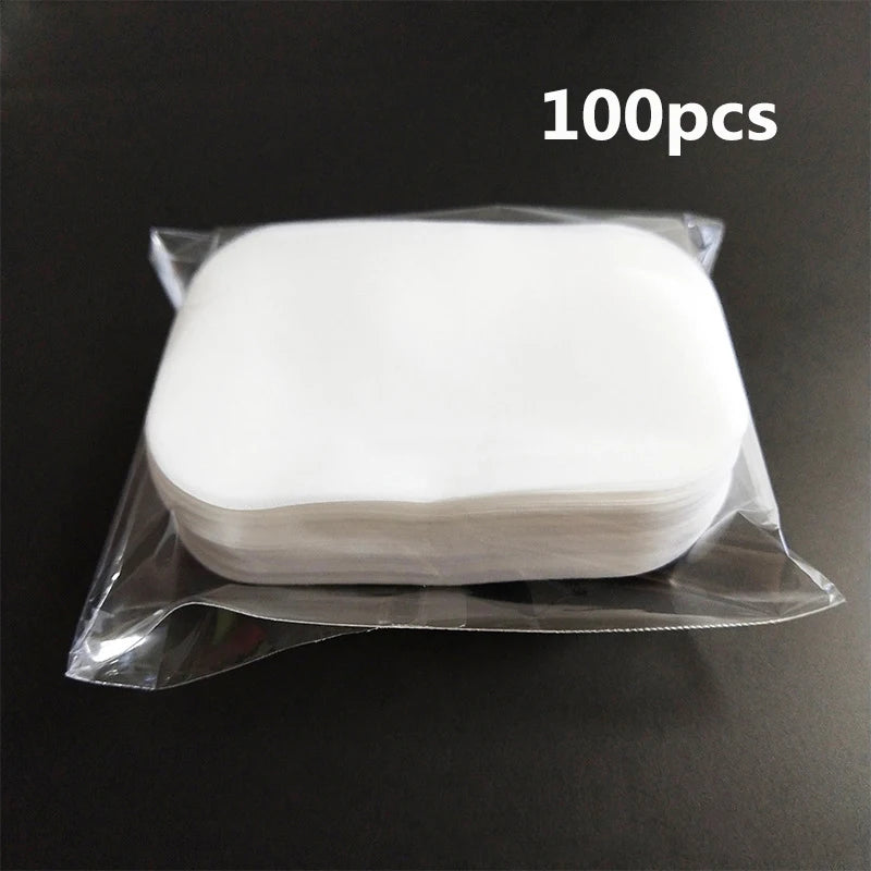 40/60/100 Pcs Soap Paper Portable Hand Washing Slice Sheets Bath Travel Scented Foaming Soap Bath Clean Soap Tablets Bathroom