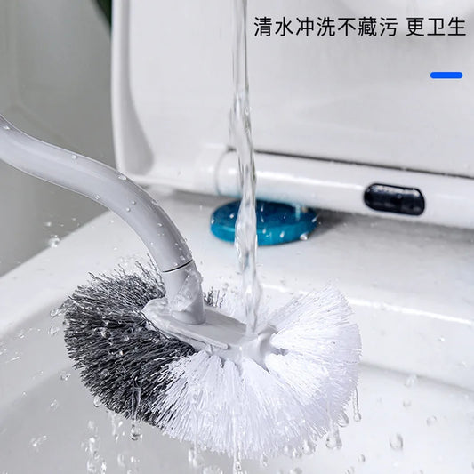 Bathroom Wall-mounted S-type Toilet Curve Brush Bent Head Corner Gap Brush Soft Hair Household Items Cleaning Tools Accessories
