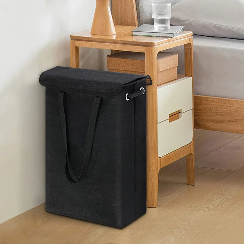 45L Large Capacity Covered Laundry Basket, Detachable Hand-held Dirty Clothes Basket, Waterproof Dirty Laundry Collection