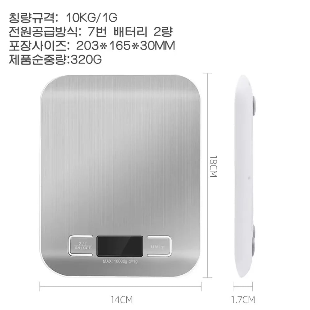 Hot Sell Stainless Steel Electronic Scale Kitchen Electronic Scale 10KG Accurate measurement Household Food Baking Grams