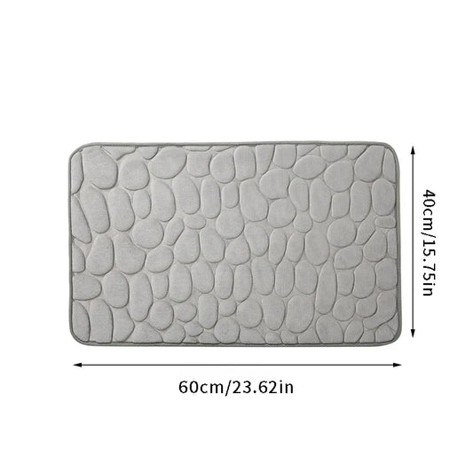 Pebble embossed bath blanket, memory foam absorbent floor mat, bathroom floor mat, anti-skid door blanket, indoor floor mat