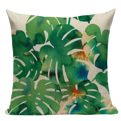 Tropical Leaves Cushion Covers Rainforest Style Plant Pillowcases On The Pillows Decorative Custom Sofa Cushion Cover For Room