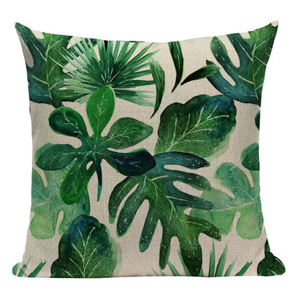Tropical Leaves Cushion Covers Rainforest Style Plant Pillowcases On The Pillows Decorative Custom Sofa Cushion Cover For Room