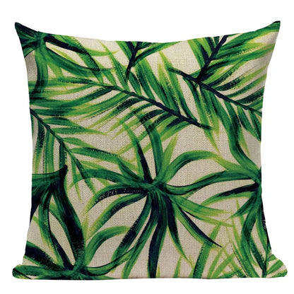 Tropical Leaves Cushion Covers Rainforest Style Plant Pillowcases On The Pillows Decorative Custom Sofa Cushion Cover For Room