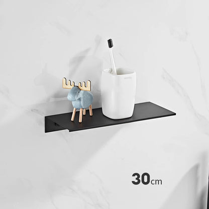30/40/50CM Bathroom Shelf Aluminum Floating Shelves for Wall Mounted Shower Organiser Kitchen Storage Rack Bathroom Accessories