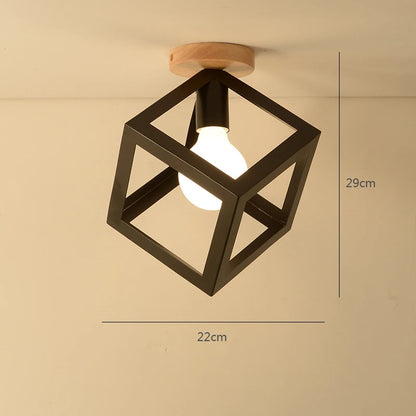 Modern Glass Ceiling Lamp Wooden Milk Glass Ceiling Lamp Metal Frame for Living Room Bedroom Dining Room Kitchen Hallway Foyer