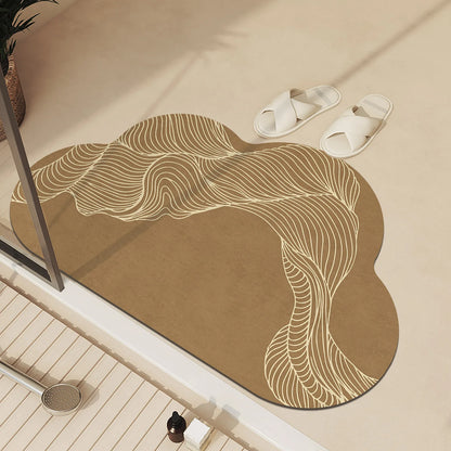 Luxury Bathroom Foot Mats Absorbent Bath Mat Non Slip Quick Dry Bathtub Shower Rug Toilet Carpet Entrance Doormat Washable