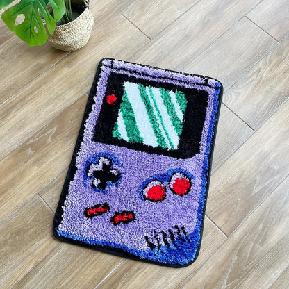 LAKEA Hand-held Game Device Tufted Rug GameRoom Funny Childhood Memories Flocking Carpet Floor Anti Slip Doormat Aesthetic