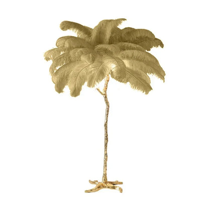 Nordic Ostrich Feather Floor Lamp Living Live Room Atmosphere Home Decor Sofa Corner Standing Lamp Bedroom Bedside Table Light