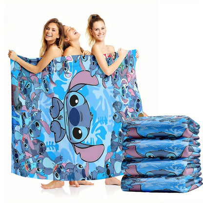 Lilo & Stitch Beach Towel: Dive into Fun by the Shore! Suitable for beach towels, towels, bath towels