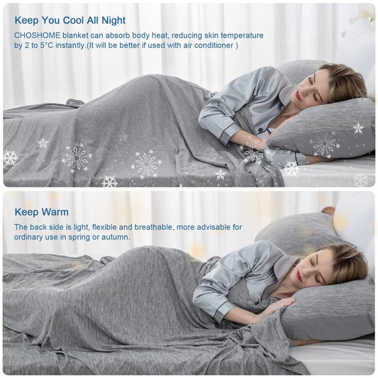 2023 New Cooling Blankets Smooth Air Condition Comforter Lightweight Summer Quilt Cool Feeling Fibre Skin-friendly Breathable