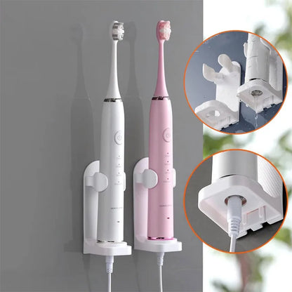 Electronic Toothbrush Holder Wall Mounted Adhesive Toothbrush Holders Toothbrush Organizer to Saving Space and Keep Drying