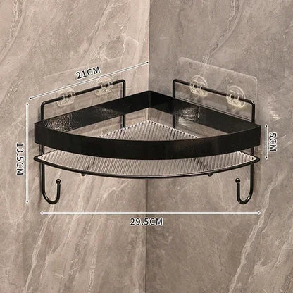 Gold Bathroom Storage Rack  non punching tripod Wall Mounted Storage holder Shampoo shower gel storage rack Bathroom Accessories