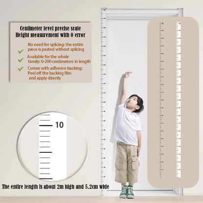 1PC Height Sticker 0-200cm Sticker, Living Room Bedroom, Middle School Student Dormitory Wall Waterproof Self-adhesive Height Pa