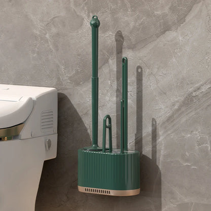 Household Toilet Brush Wall Mounted Toilet Cleaning Brush, No Angle for Comprehensive Cleaning, Suitable for Toilets, 4-in-1 Set