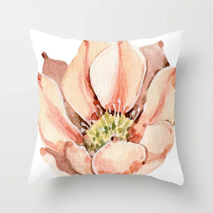 Tropical Cactus Tree Summer Flower Pattern Polyester Pad Home Decoration Car Sofa Throwing Pillow 40829