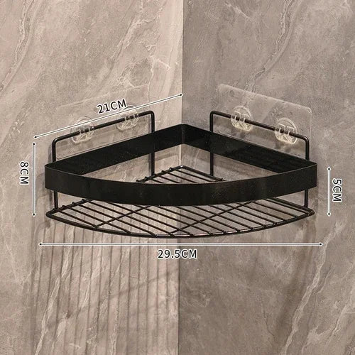 Gold Bathroom Storage Rack  non punching tripod Wall Mounted Storage holder Shampoo shower gel storage rack Bathroom Accessories