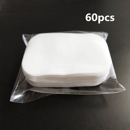 40/60/100 Pcs Soap Paper Portable Hand Washing Slice Sheets Bath Travel Scented Foaming Soap Bath Clean Soap Tablets Bathroom