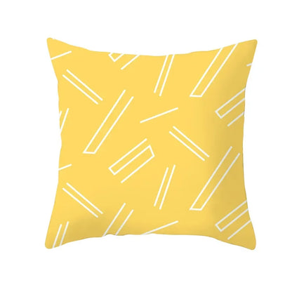 Lemon Pineapple Cushion Cover 45x45cm Summer Yellow Pillow Case Sofa Decoration Pillow Cover Geometric Striped Throw Pillowcase