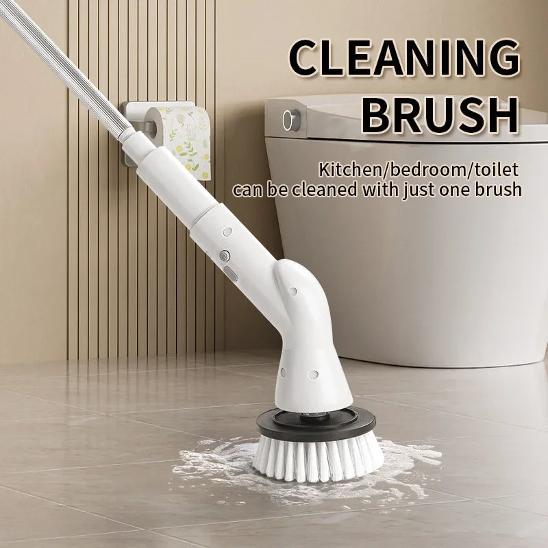 6-in-1 Electric Cleaning Brush 2000mAh Wireless Electric Rotary Cleaning Brush Shower Cleaning Brush Kitchen Bathroom VIE LENTE