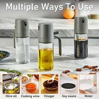 Oil Sprayer for Cooking, 250 ml Oil Spray Bottle and Oil Brush Kitchen, Oil Sprayer, Spray Bottle Oil Kitchen for Hot Air Fryer