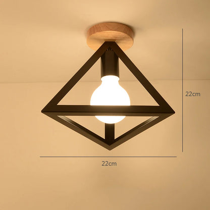 Modern Glass Ceiling Lamp Wooden Milk Glass Ceiling Lamp Metal Frame for Living Room Bedroom Dining Room Kitchen Hallway Foyer