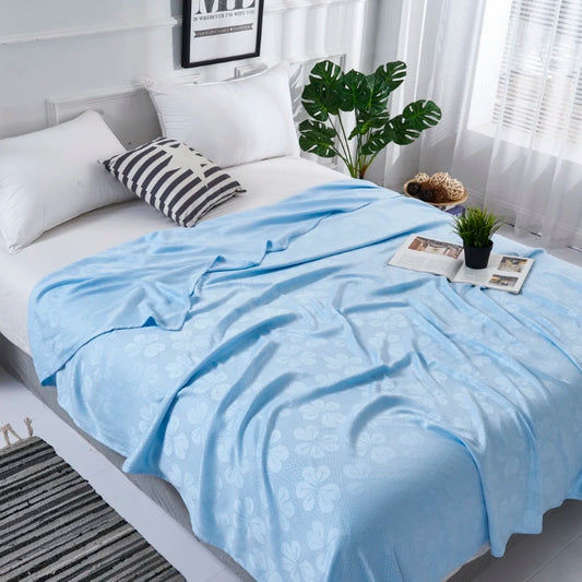 100% Bamboo Fiber Cooling Blanket for Summer Duvet Pure Natural Plant Skin-friendly Comforter Soft Breathable Cool Quilt Durable