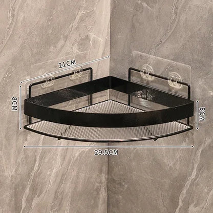 Gold Bathroom Storage Rack  non punching tripod Wall Mounted Storage holder Shampoo shower gel storage rack Bathroom Accessories