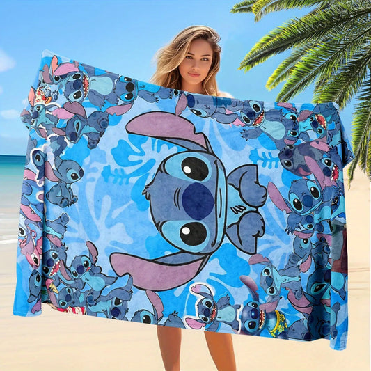 Lilo & Stitch Beach Towel: Dive into Fun by the Shore! Suitable for beach towels, towels, bath towels