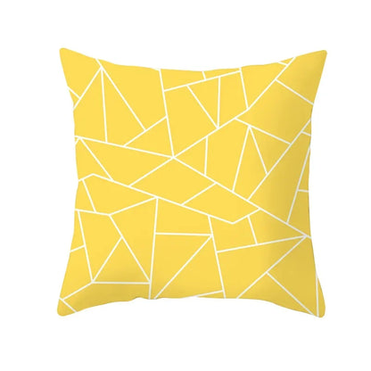 Lemon Pineapple Cushion Cover 45x45cm Summer Yellow Pillow Case Sofa Decoration Pillow Cover Geometric Striped Throw Pillowcase