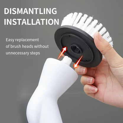 6-in-1 Electric Cleaning Brush 2000mAh Wireless Electric Rotary Cleaning Brush Shower Cleaning Brush Kitchen Bathroom VIE LENTE