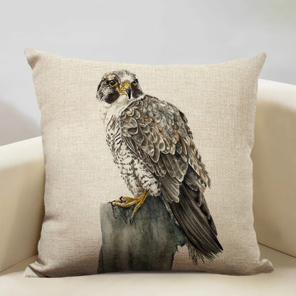 Lovely Animal Owl Cushion Cover 45x45cm Linen Pillow Case Sofa Pillowcase Suitable for All Kinds of Occasions Bar Decoration