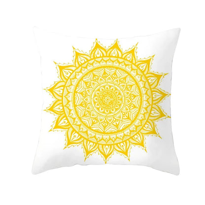 Lemon Pineapple Cushion Cover 45x45cm Summer Yellow Pillow Case Sofa Decoration Pillow Cover Geometric Striped Throw Pillowcase