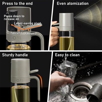 Oil Sprayer for Cooking, 250 ml Oil Spray Bottle and Oil Brush Kitchen, Oil Sprayer, Spray Bottle Oil Kitchen for Hot Air Fryer