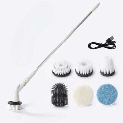 6-in-1 Electric Cleaning Brush 2000mAh Wireless Electric Rotary Cleaning Brush Shower Cleaning Brush Kitchen Bathroom VIE LENTE