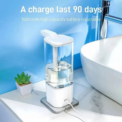 Automatic Soap Dispenser Infrared Sensing Foam Hand Sanitizer USB Rechargeable Foaming Hand Soap Dispenser For Home Bathrooms