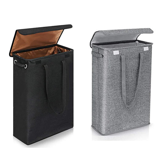 45L Large Capacity Covered Laundry Basket, Detachable Hand-held Dirty Clothes Basket, Waterproof Dirty Laundry Collection