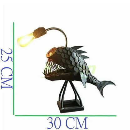 Modern Lantern Fish LED Table Lamps Bedroom Study Bedside Deep-sea Fish Desk Lamps Living Room Decor Pipa Fish Small Floor Lamp