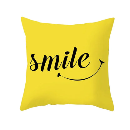 Lemon Pineapple Cushion Cover 45x45cm Summer Yellow Pillow Case Sofa Decoration Pillow Cover Geometric Striped Throw Pillowcase