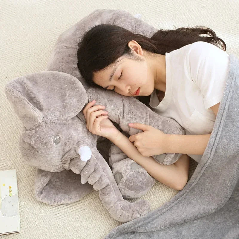 Large Elephant Plush Body Pillow Giant Cuddly Stuffed Cushion Sofa Elephant Decorative Plush Body Pillow Sleeping Back Cushion